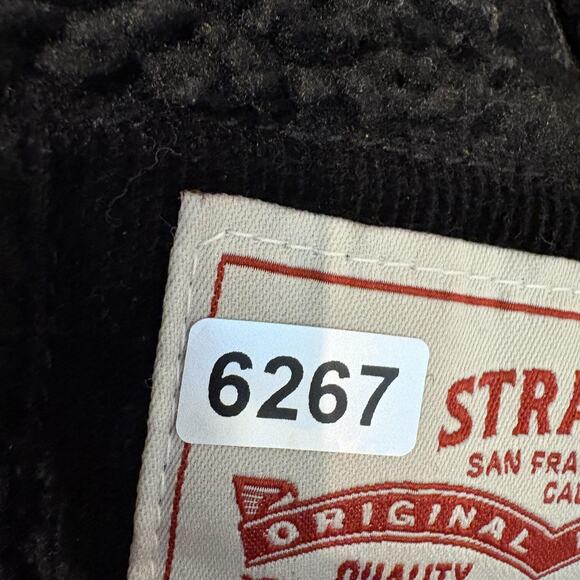 Levi's Jacket Mens Large Black Sherpa Lined Corduroy Hooded Trucker Winter Coat - Picture 16 of 16